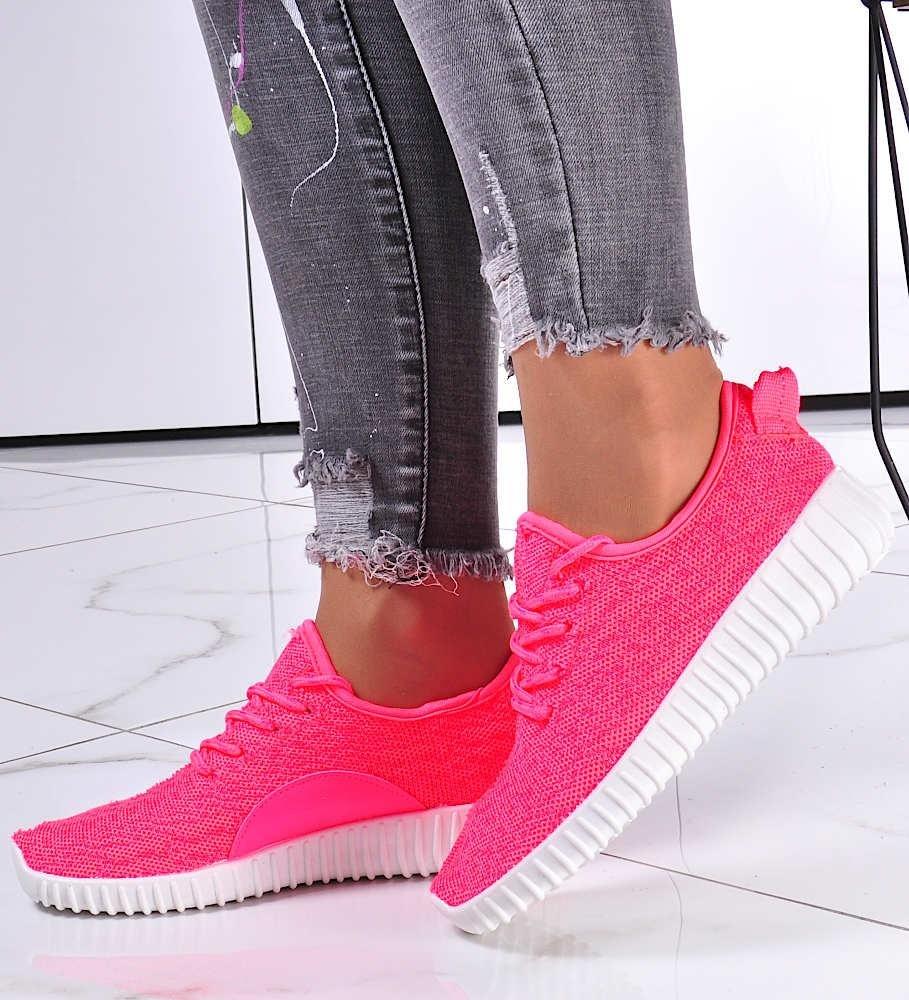 Pantofelek24 Lekkie damskie buty sportowe Peach /D6-3 12305 T199/ 36