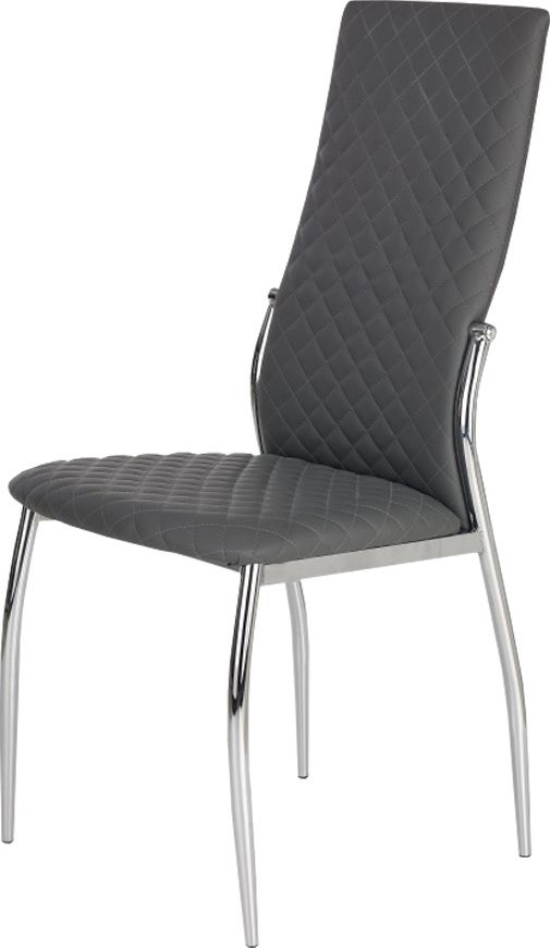 Selsey Krzesło tapicerowane Soria szare pikowane