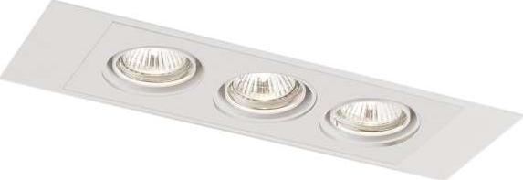 Shilo Wpust LAMPA sufitowa EBINO H 7321 Shilo prostokątna OPRAWA podtynkowa OCZKA regulowane białe