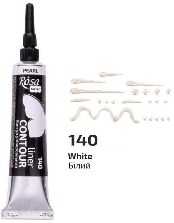 Farba aktylowa kontur universal perłowa white 20ml