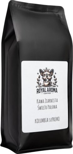 Kawa ziarnista Royal Aroma Coffee Kawa Ziarnista 1kg Kolumbia Supremo 100% ARABICA Świeżo Palona Royal Aroma Coffee