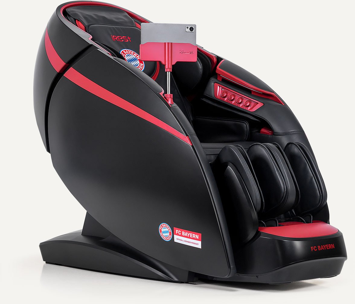 Fotel masujący iRest Dual Core V8 - czarno-czerwony