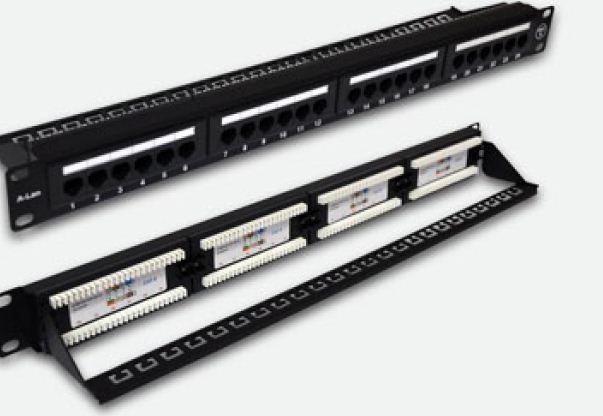 Alantec Patch panel UTP kat.6, 24 porty LSA z półką 1U (PK001)