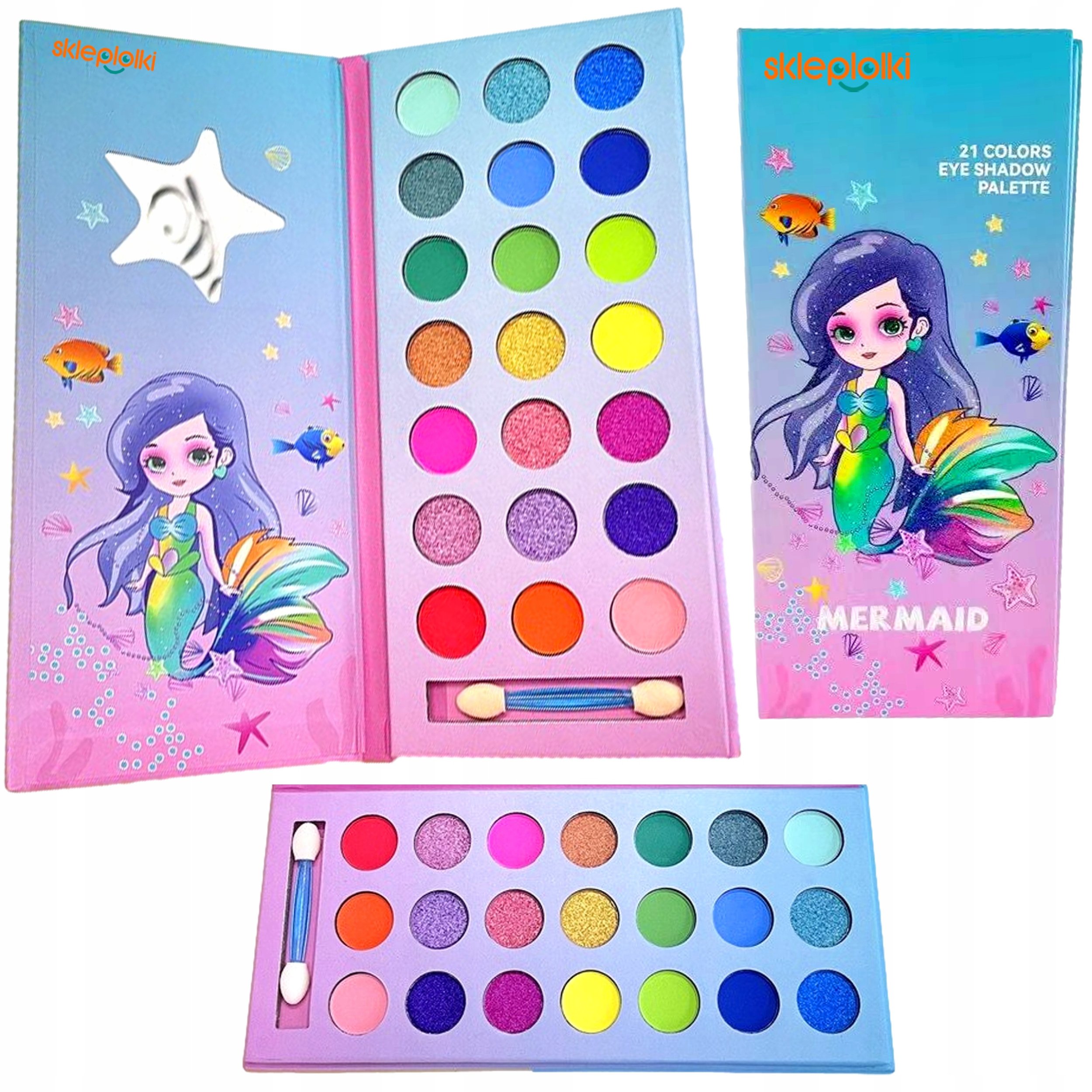 ZESTAW KOSMETYKÓW DLA DZIECI MALOWIDŁA MAKEUP KOLORY DO MALOWANIA CIENIE