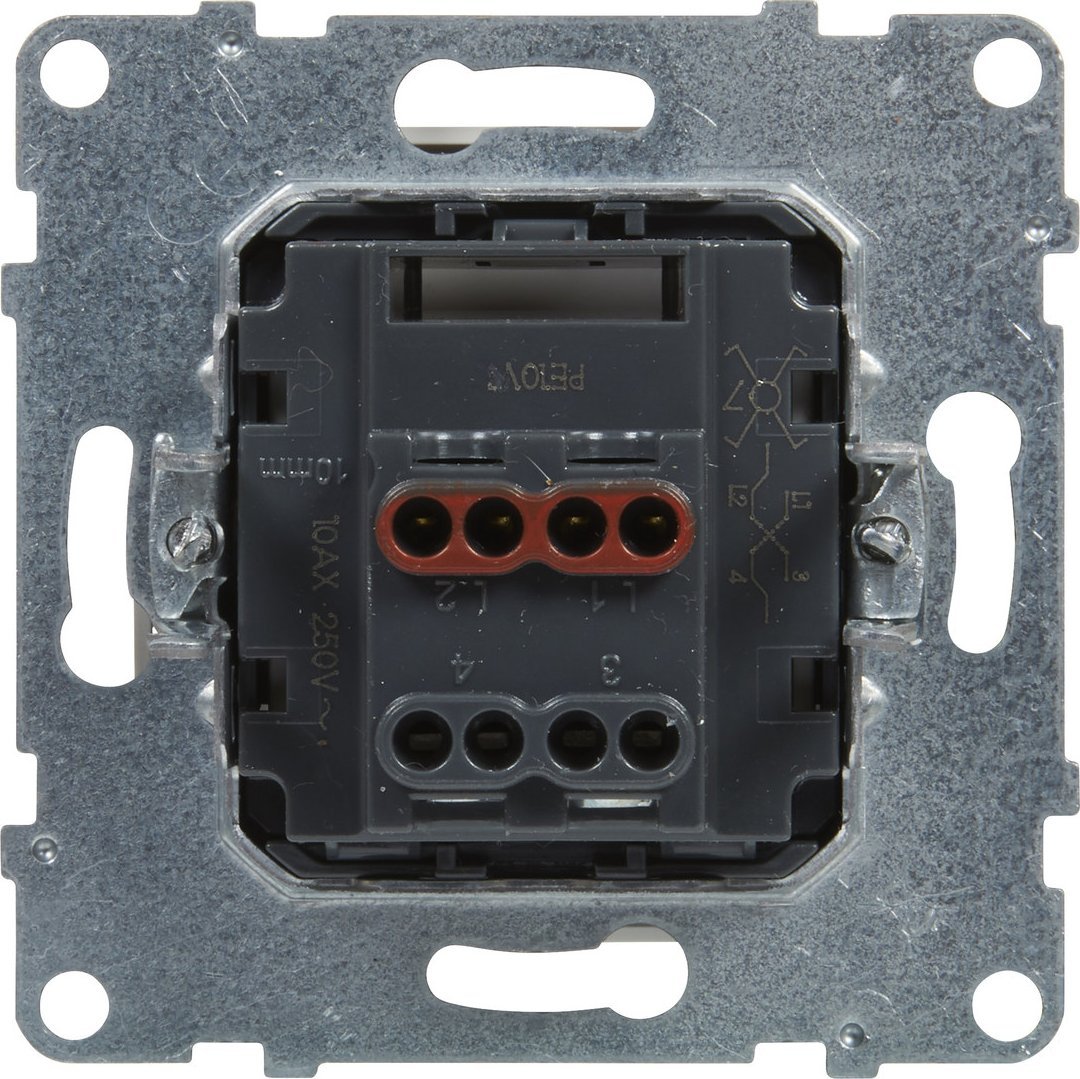 Legrand Łącznik krzyżowy - 10 AX - 250 V~ - zaciski śrubowe, BIAŁY SUNO