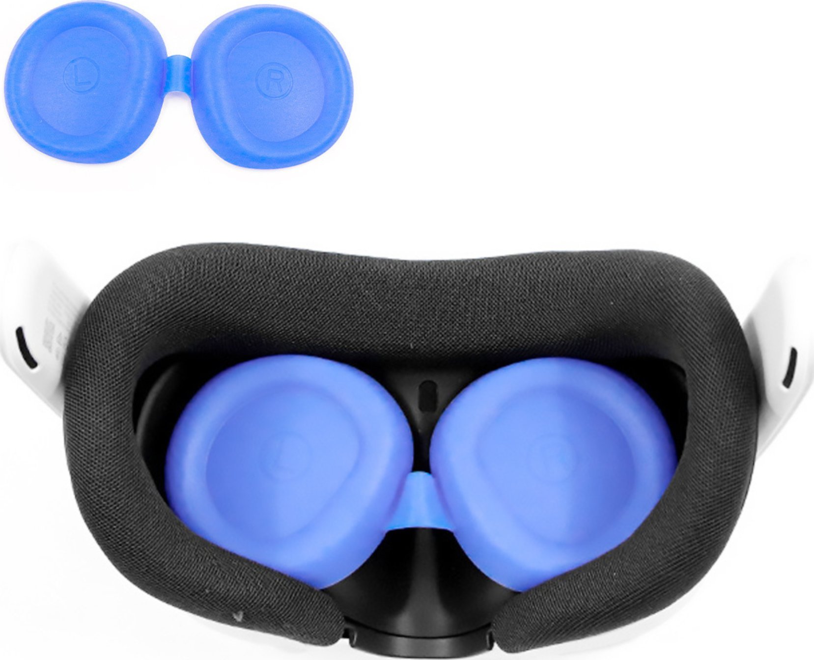 Vortex Virtual Reality Silikonowe ochronki na soczewki do Meta Quest 3 | Niebieskie