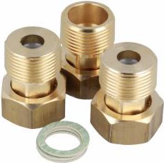 Afriso Zawory zwrotne 2szt. + zestaw śrubunków 3/4" (1220110)