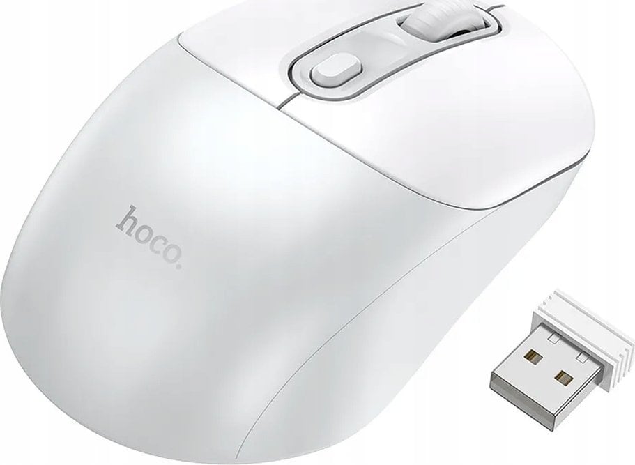 Mysz Hoco HOCO mysz komputerowa bezprzewodowa 2.4G GM28 biało szara