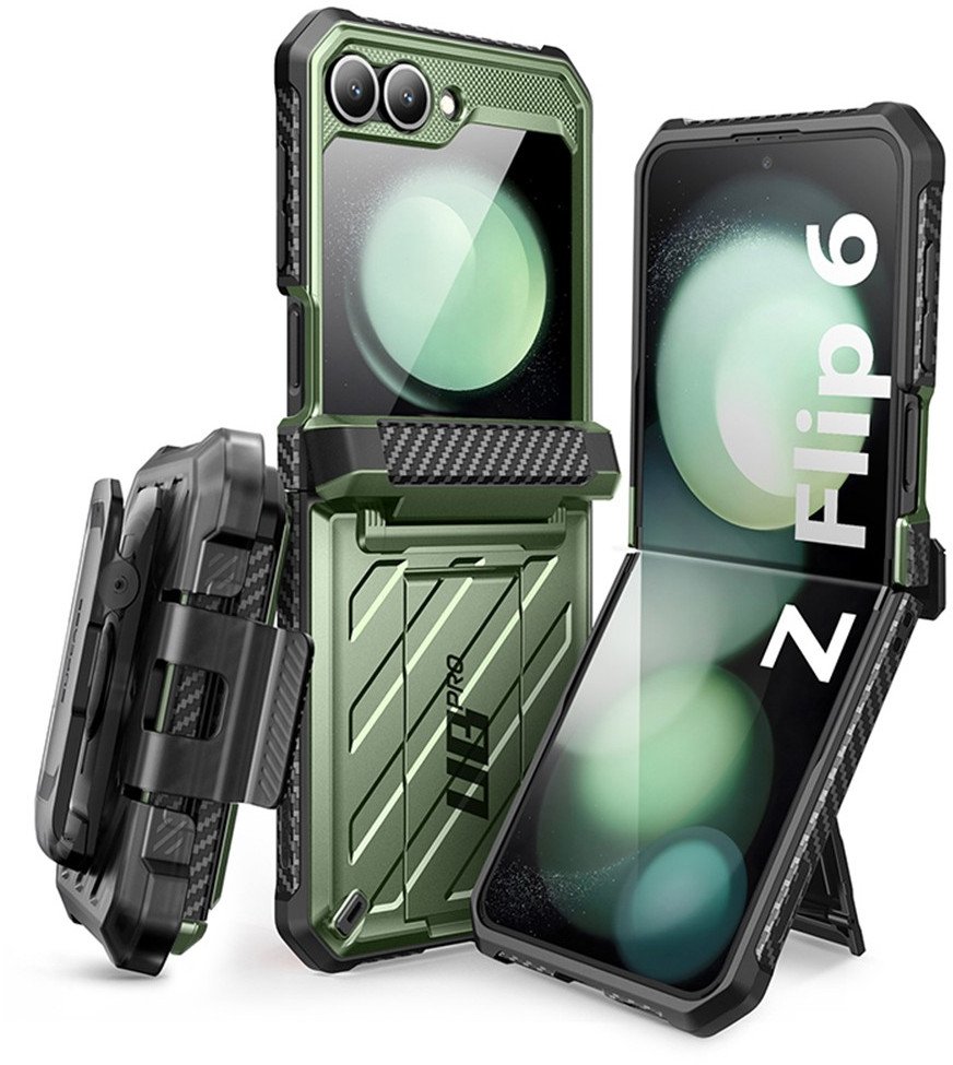 Etui pancerne Supcase UB Pro do Galaxy Z Flip 6, zielone