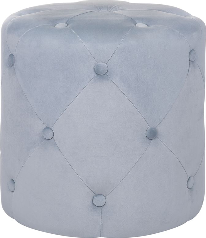 Beliani Puf welurowy 40 cm szary COROLLA