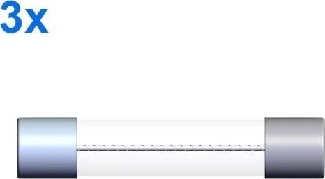 3x Bezpiecznik szklany rurkowy szybki 6x30mm 5A