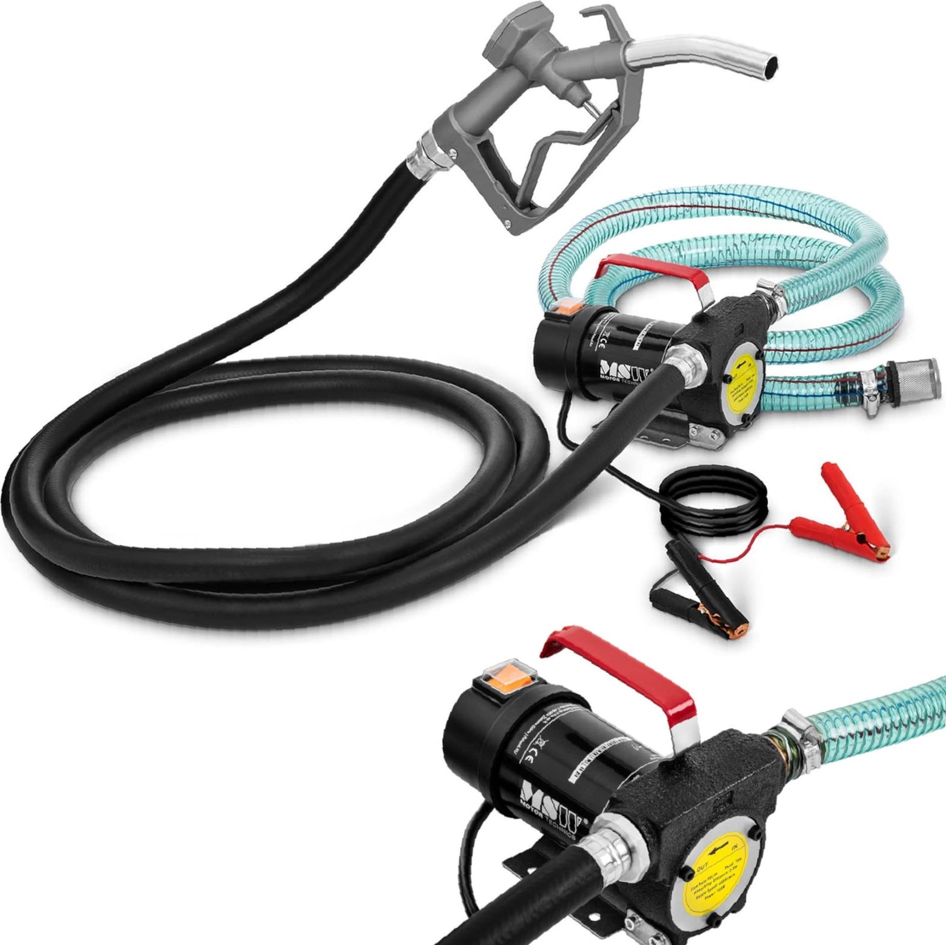 MSW Pompa elektryczna do spuszczania paliwa oleju napędowego ZESTAW IP55 12 V 155 W 40 l/min