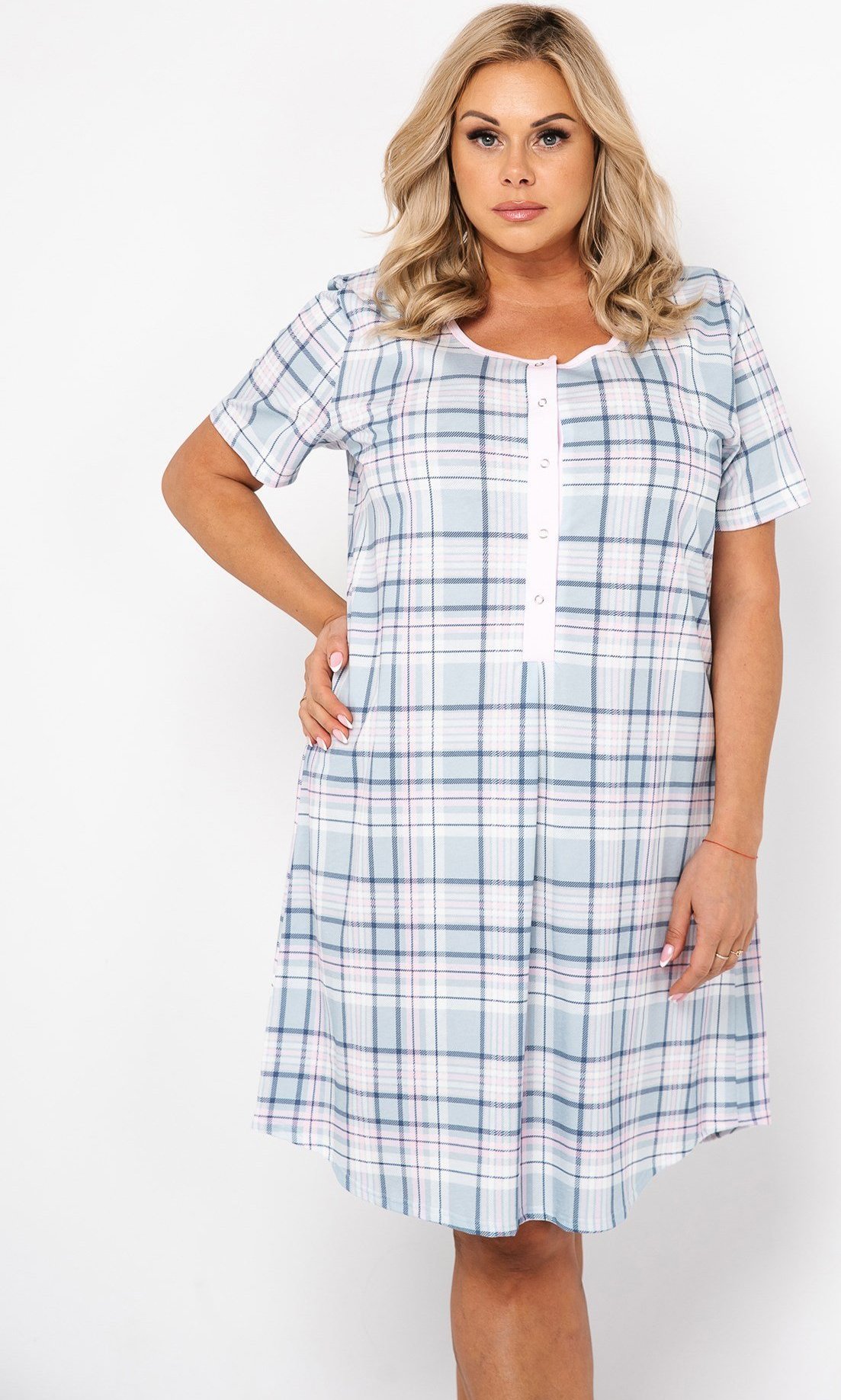 Italian fashion Italian Fashion Koszula nocna dam. ALLISON kr.ręk. druk r.8 XXL