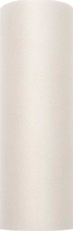 Party Deco Tiul dekoracyjny gładki, kremowy, 0,15x9 m. uniwersalny