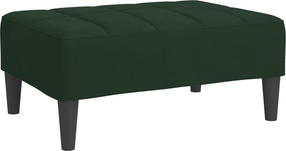 vidaXL Podnóżek, ciemnozielony, tapicerowany aksamitem