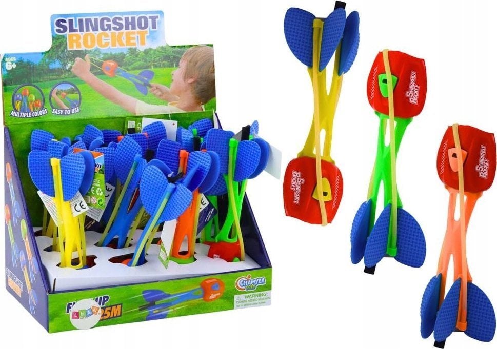 LeanToys Rakieta Z Procą Do Rzucania Piankowa Kolorowa Odrzut 25 Metrów