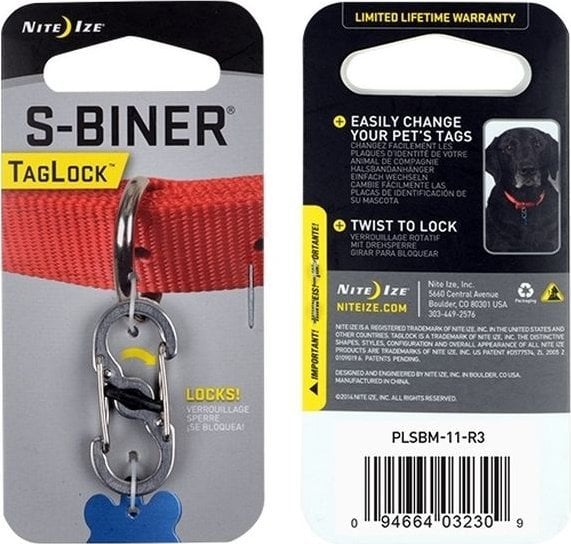 NiteIze Karabińczyk S-Biner TagLock 2 Steel
