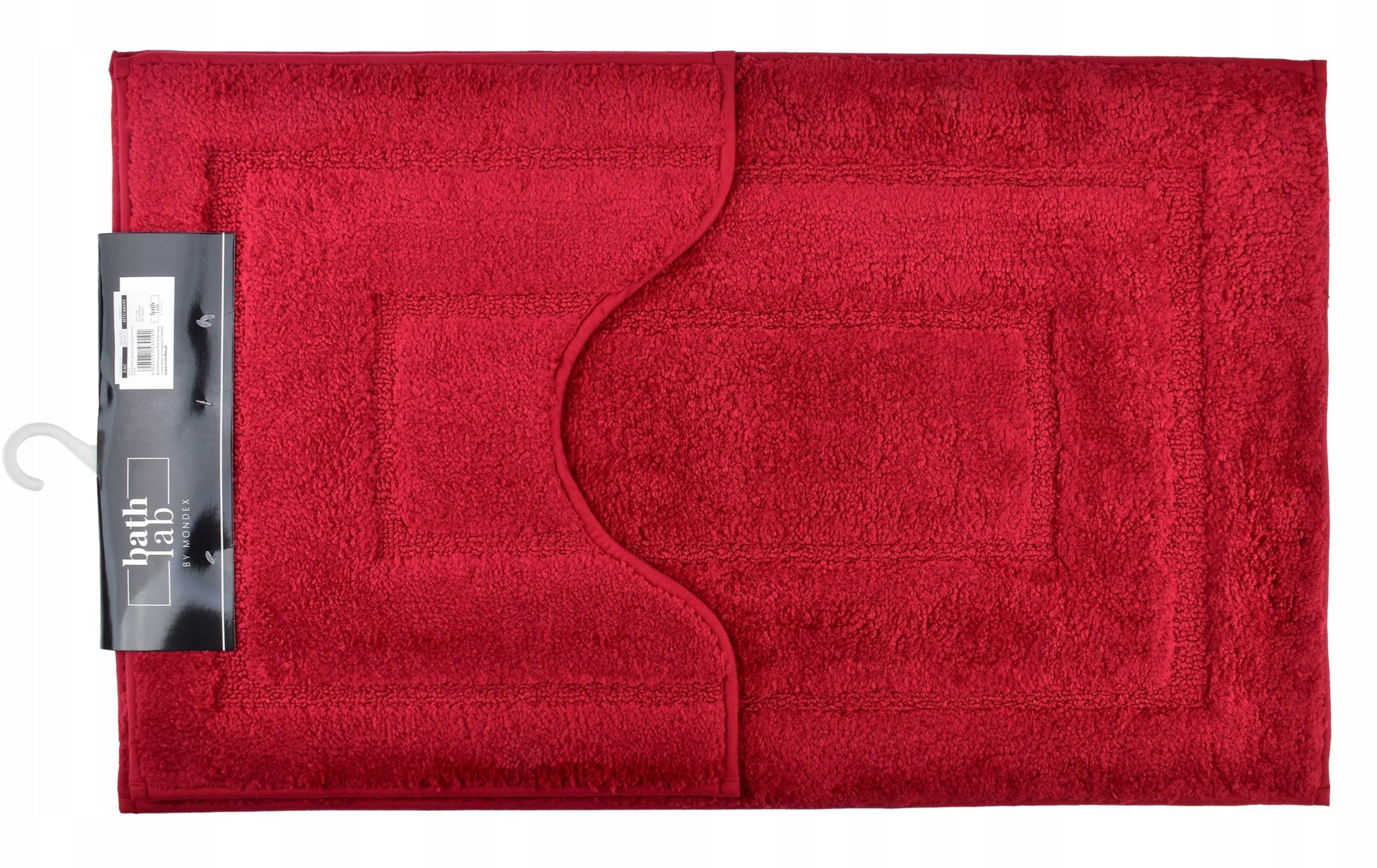 ZAC Komplet 2 Dywaników Łazienkowych 50x40/50x80cm czerwony