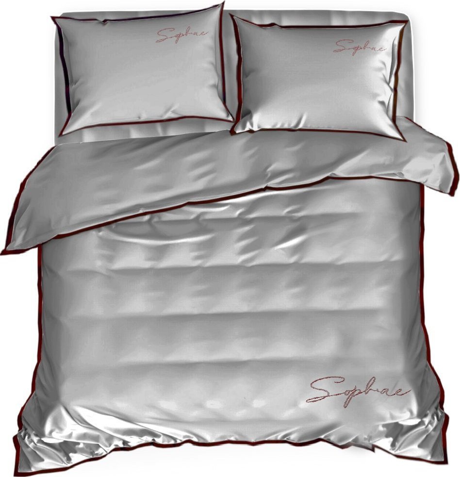 estilex Pościel Z Haftem 200X220 Soft Jasnoszara 2602