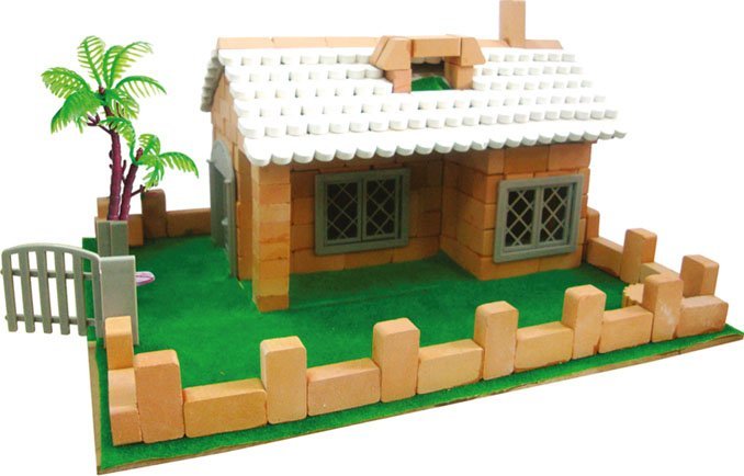 Sprytny Budowniczy 30w1-zestaw kreatywny-prawdziwe cegły i zaprawa, wielokrotnego użytku, plany budowy w zestawie!