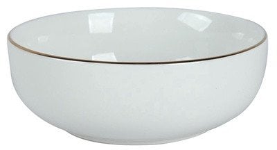 BOWL WITH GOLD RIM WHITE 510ML