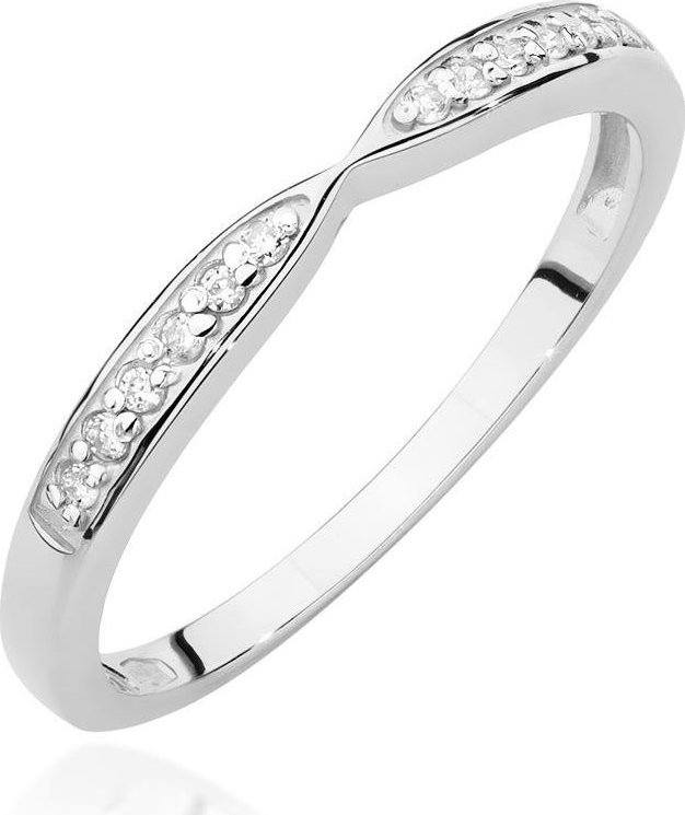 Best Diamonds złoty pierścionek z brylantem 0.10ct 20