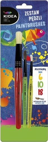 Derform Zestaw 3 pędzli KIDEA