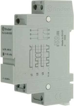 Finder Przekaźnik kontroli napięcia 3-fazowy 1P 6A 250V (70.61.8.400.0000)