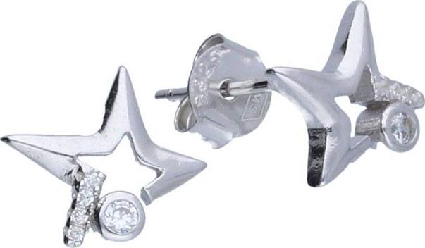 Lovrin Srebrne kolczyki 925 na sztyfcie gwiazdki 1,22g