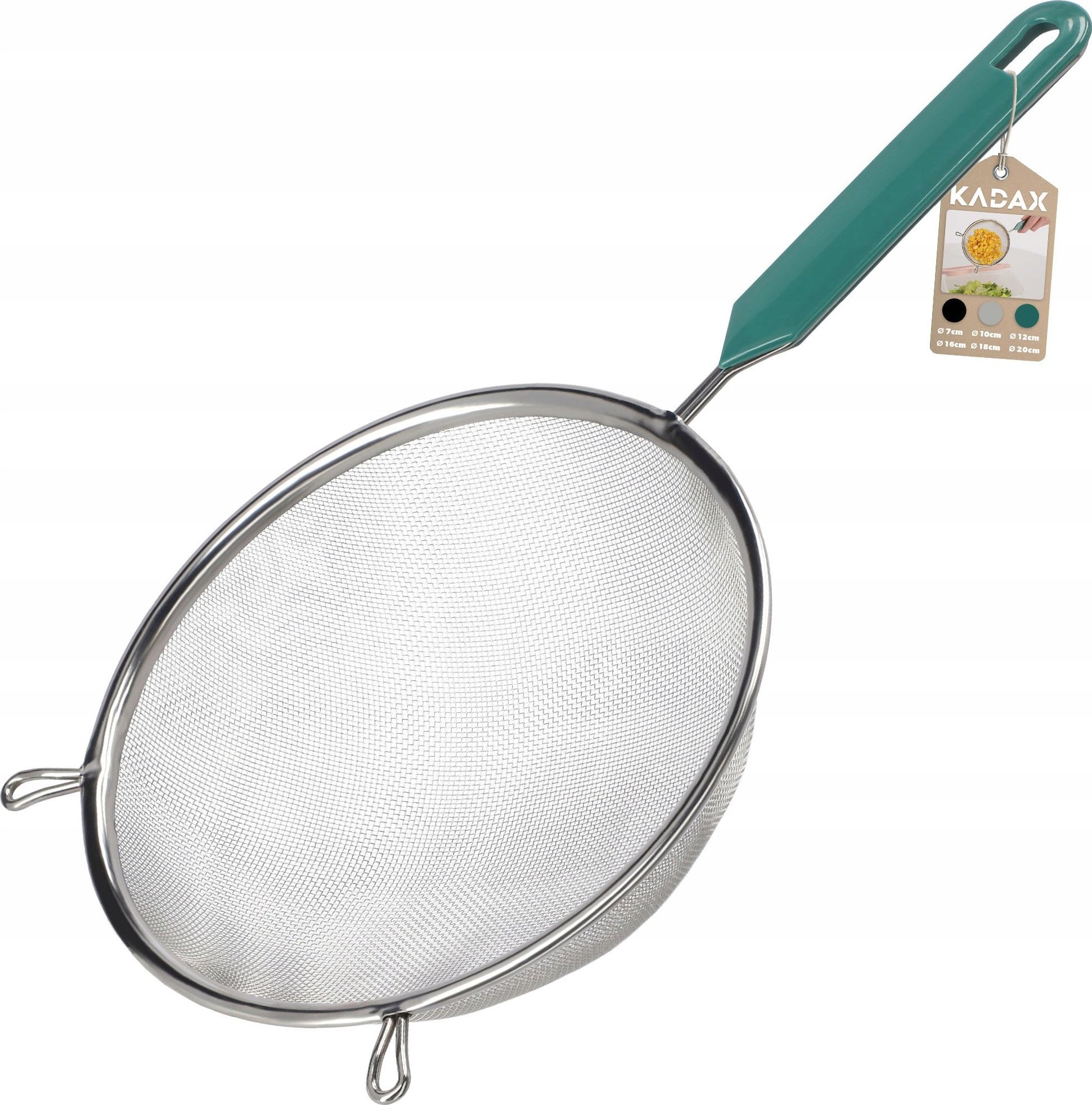 Kadax Sitko Kuchenne Nierdzewne Przesiewacz Mąki 16 cm