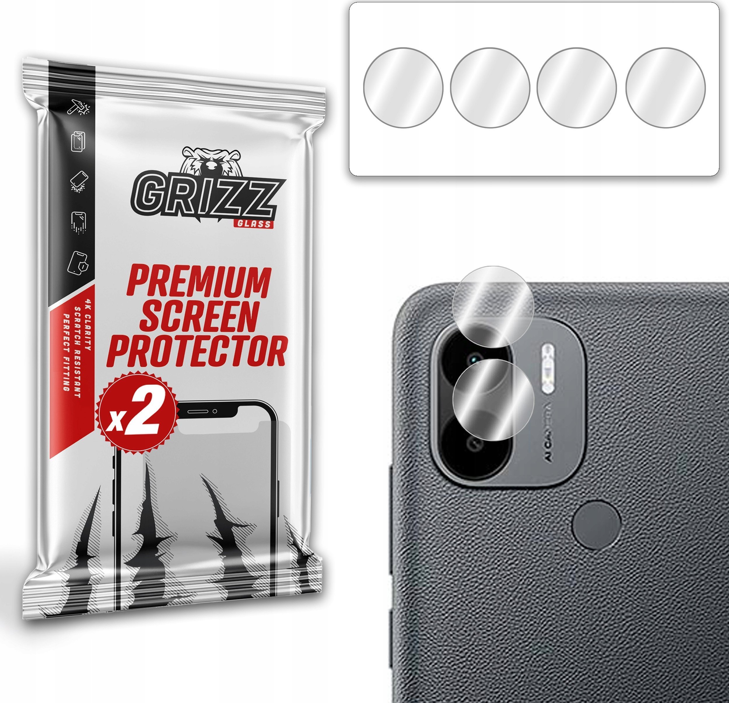 GrizzGlass Szkło na aparat GrizzGlass HybridGlass Camera Xiaomi Poco C51