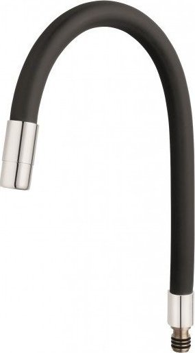 Wylewka W100B-B / FERRO / ZUMBA / WYLEWKA ELASTICO DO BATERII ZLEWOZMYWAKOWEJ CZARNA /