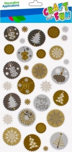 Craft with Fun OZDOBA BN NAKLEJKI SNIEZYNKI 37SZT MIX CF 12/288