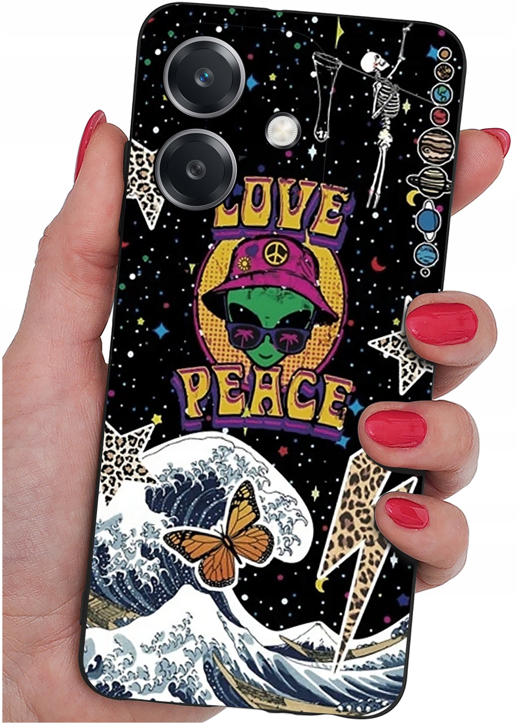 Etui do Oppo A40 | A40M | WZORY | SILIKONOWE MATT SZKŁO 9H