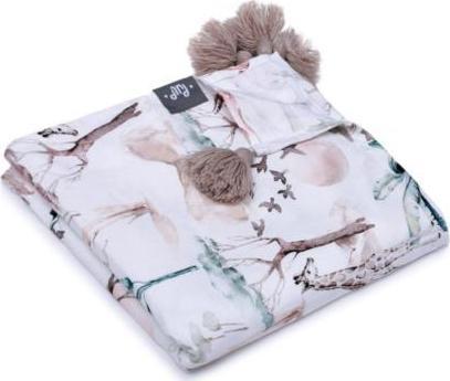 PULP BAMBOO Otulacz Bambusowy z Pomponikami - SAFARI