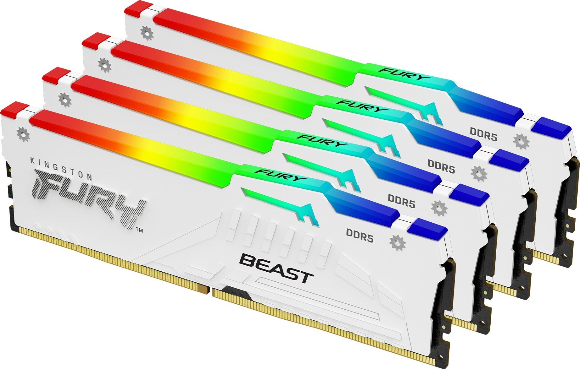Pamięć Kingston Fury Beast RGB, DDR5, 128 GB, 5200MHz, CL40 (KF552C40BWAK4-128)