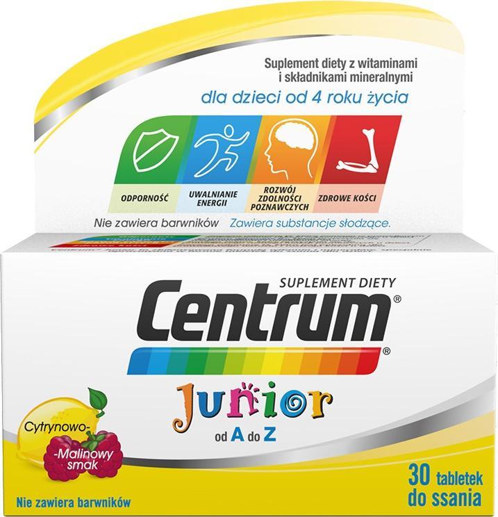 Centrum CENTRUM_Junior od A do Z suplement diety do ssania dla dzieci od 4 roku życia 30 tabletek