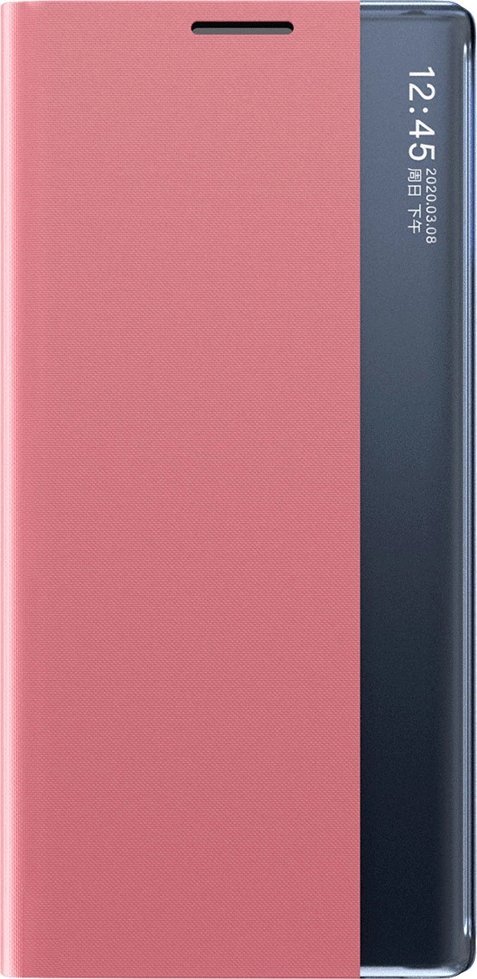 New Sleep Case etui do Samsung Galaxy S25 pokrowiec z klapką i podstawką - różowe