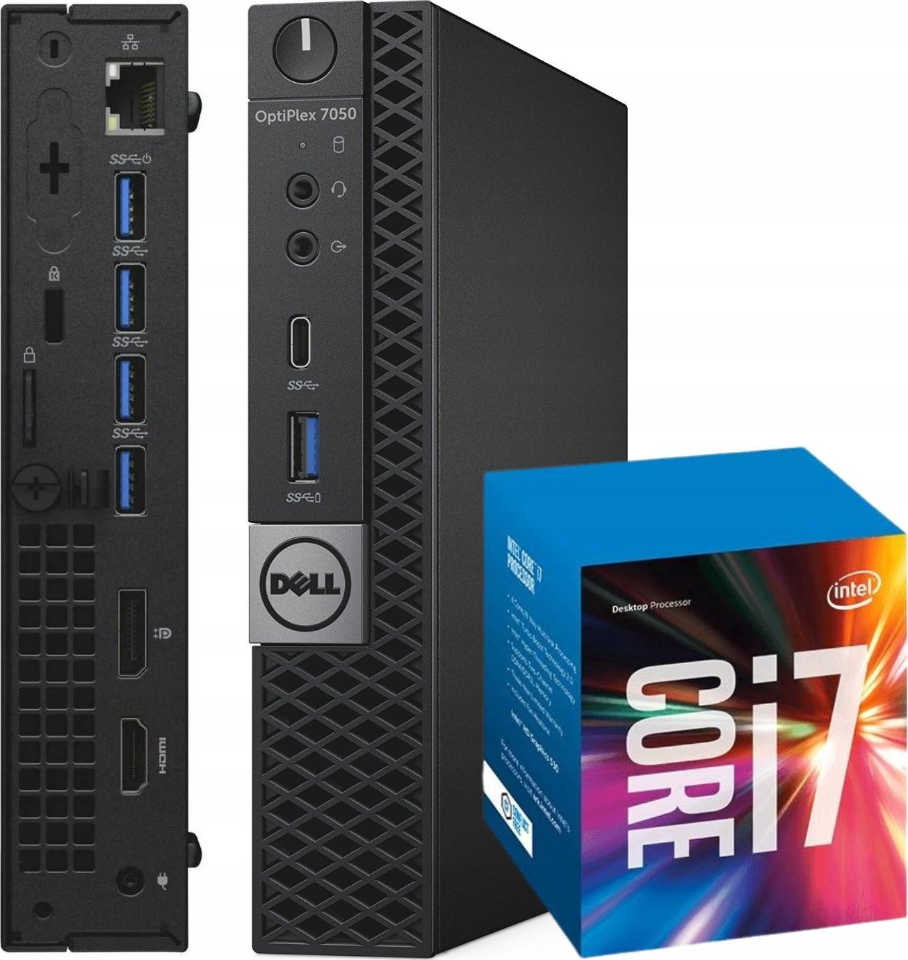 Komputer Dell OptiPlex Optiplex 7050 Tiny Intel Core i7-6700T 32 GB 1 TB SSD Windows 10 Pro
