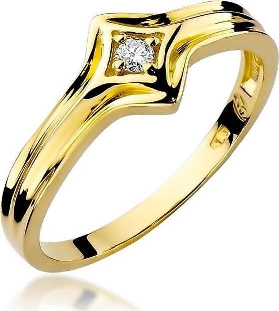 Best Diamonds złoty pierścionek z brylantem 0.05ct 15