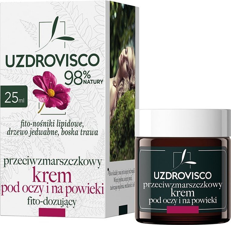 Uzdrovisco UZDROVISCO Przeciwzmarszczkowy krem pod oczy i na powieki fito-dozujący 25ml