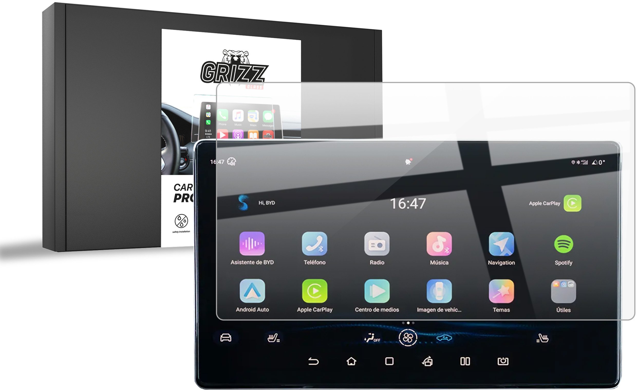 Folia ceramiczna GrizzGlass CarDisplay Protection do BYD ATTO 2 12,8" (2025)