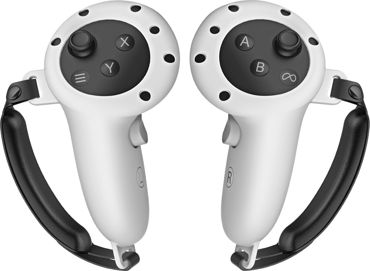 Vortex Virtual Reality Silikonowe pokrowce na kontrolery+uchwyt do Meta Quest 3 | Szary