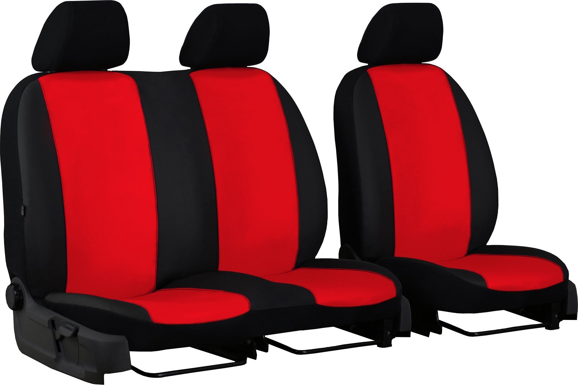 Pok-ter Pokrowce uniwersalne Standard ekoskóra bus/van 2+1 (czerwone)