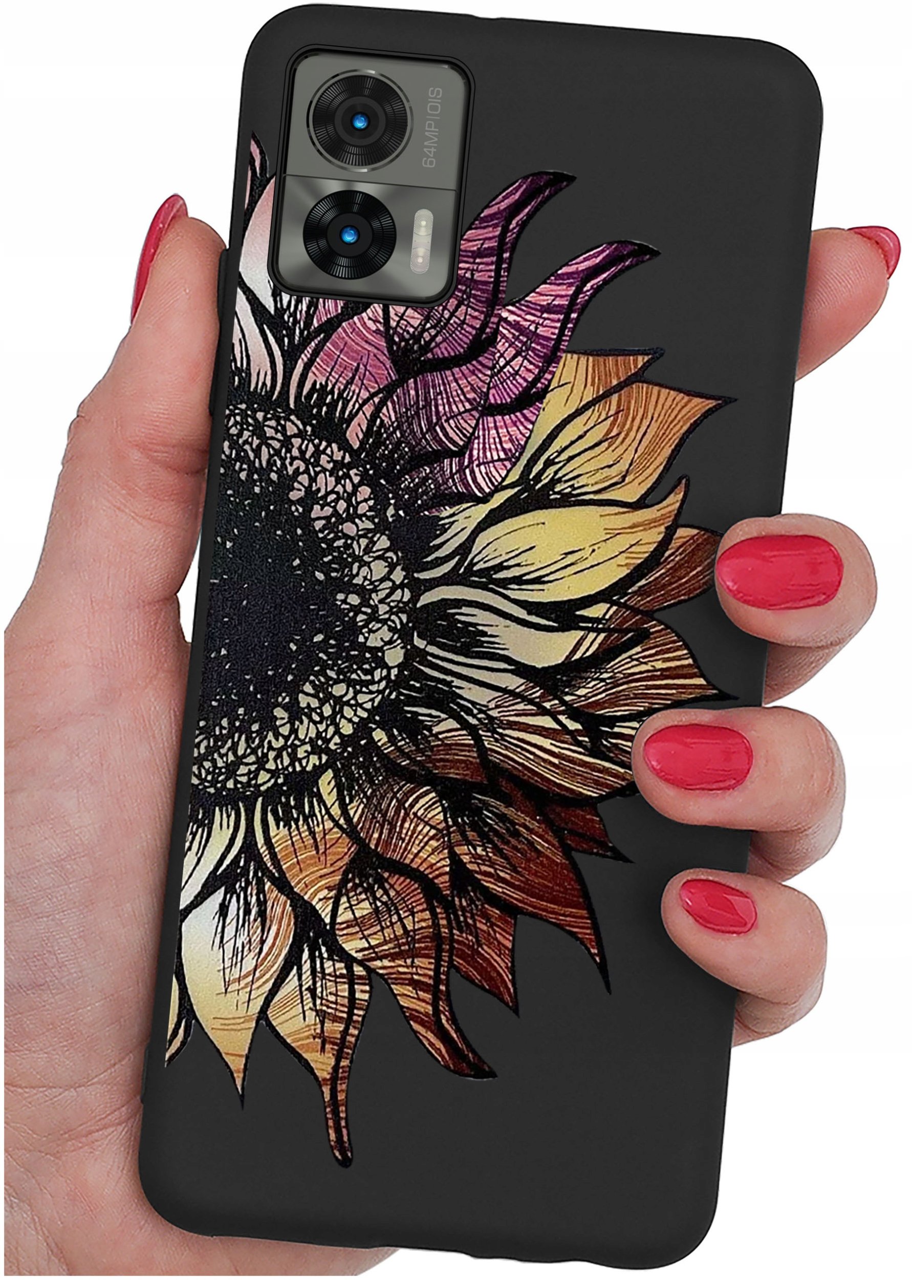 Etui do Motorola Moto Edge 30 Neo WZORY |SILIKONOWE MATT CASE + SZKŁO 9H