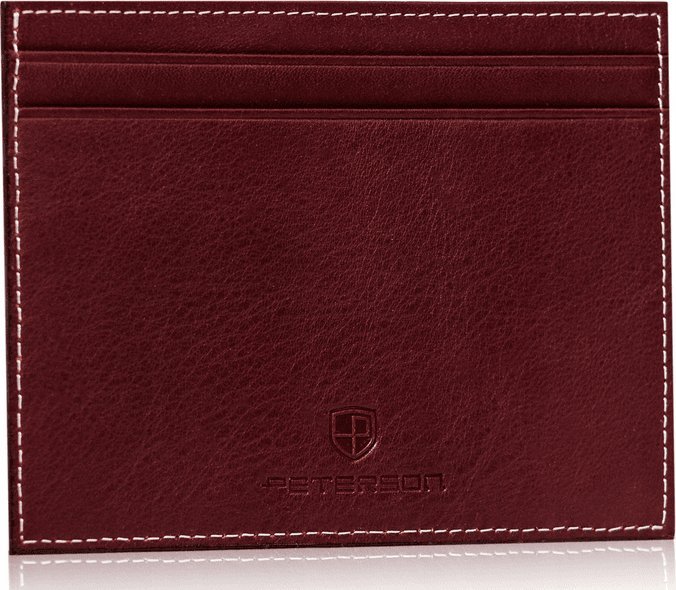 Peterson Etui skórzane Peterson bordowe PTN CAW22722 BORD
