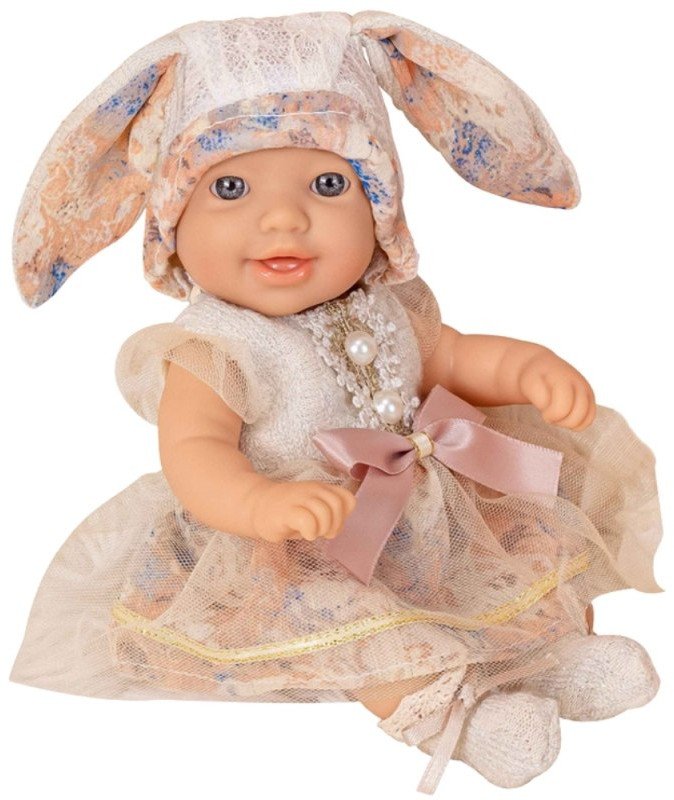 WOOPIE ROYAL Lalka Bobas Vintage 24 cm w Sukience i Czapeczce Króliczka