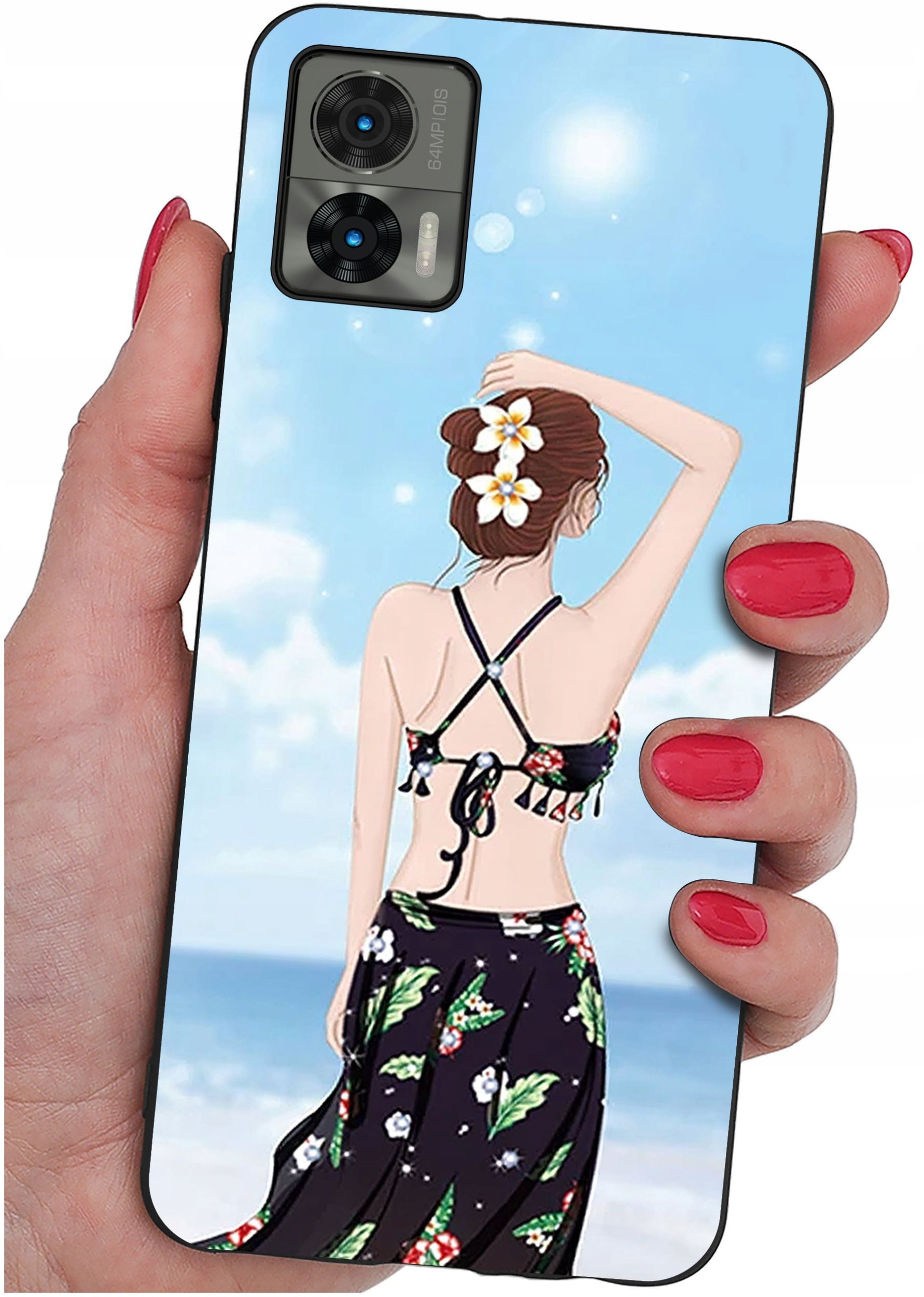 Etui do Motorola Moto Edge 30 Neo WZORY |SILIKONOWE MATT CASE + SZKŁO 9H