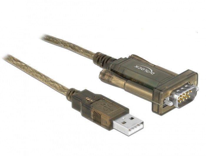 DeLOCK 64073 kabel równoległy Przezroczysty 2 m USB Typu-A DB-9