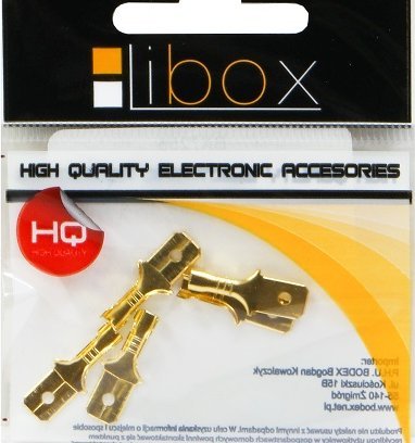 Libox Konektor 6,3mm Złoty Męski Duży LIBOX LB0043 5szt